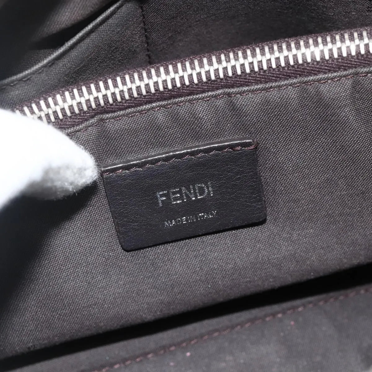 Fendi By The Way Satchel Leather Beige Leather Handbag (Pre-Owned)