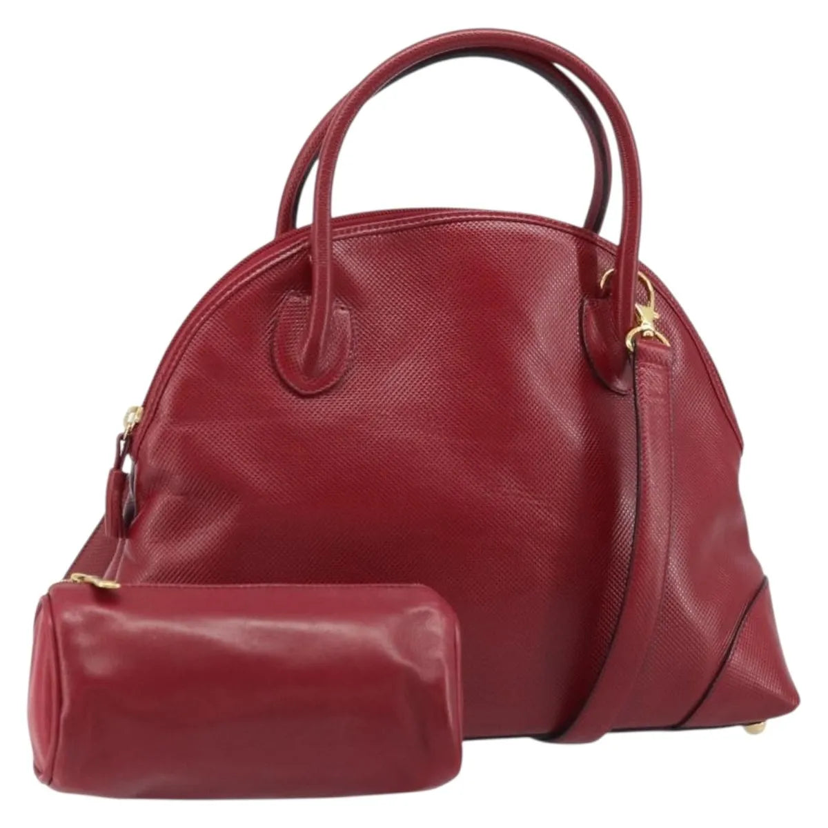 Bottega Veneta Vintage Leather Red Leather Handbag (Pre-Owned)