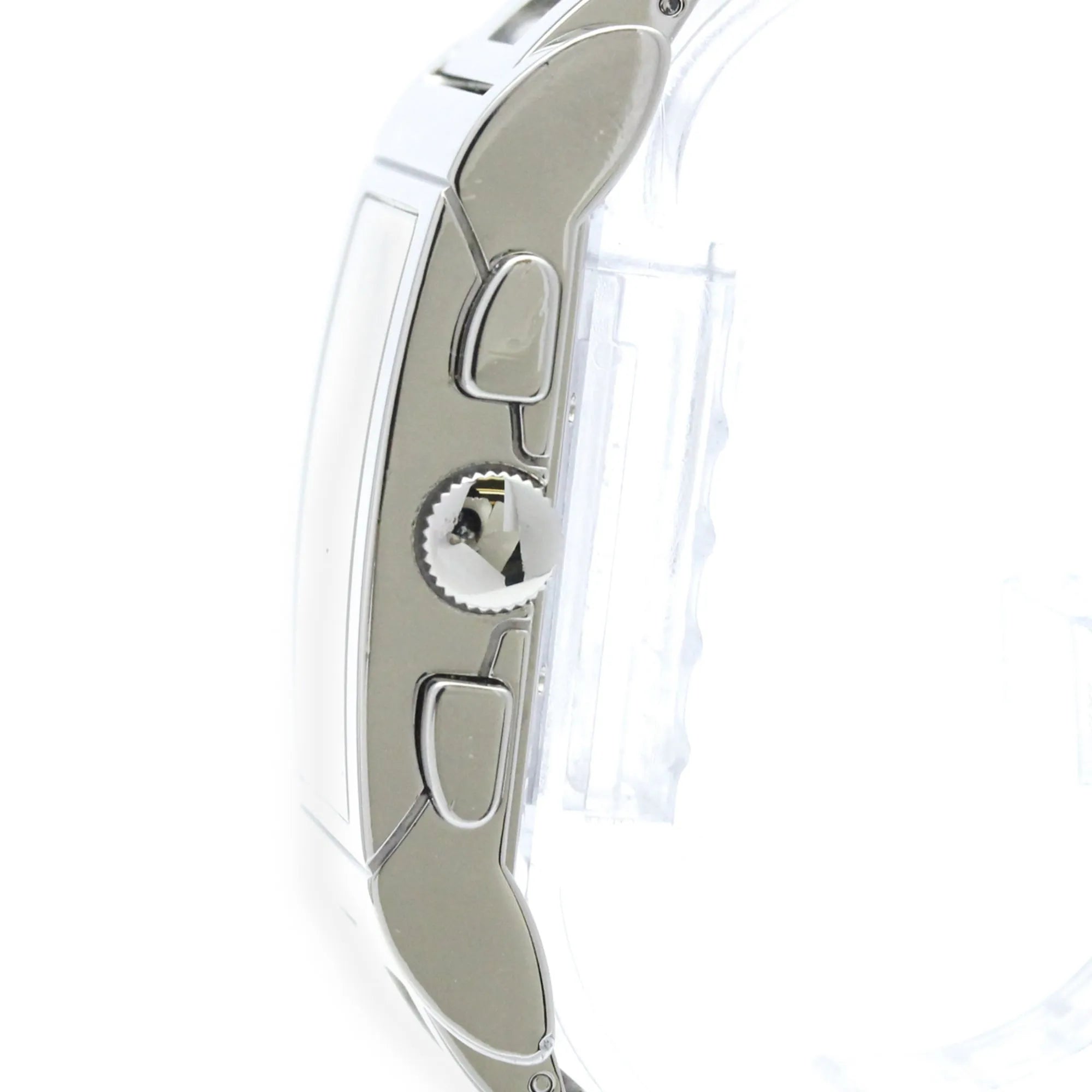 Bvlgari Bvlgari Rettangolo Chronograph Quartz Stainless Steel Watch (Pre-Owned)