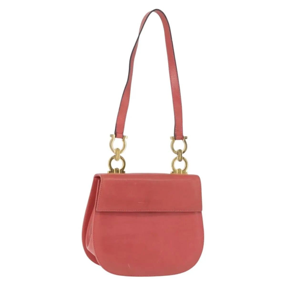 Salvatore Ferragamo Gancini Leather Pink Leather Shoulder Bag Bag (Pre-Owned)