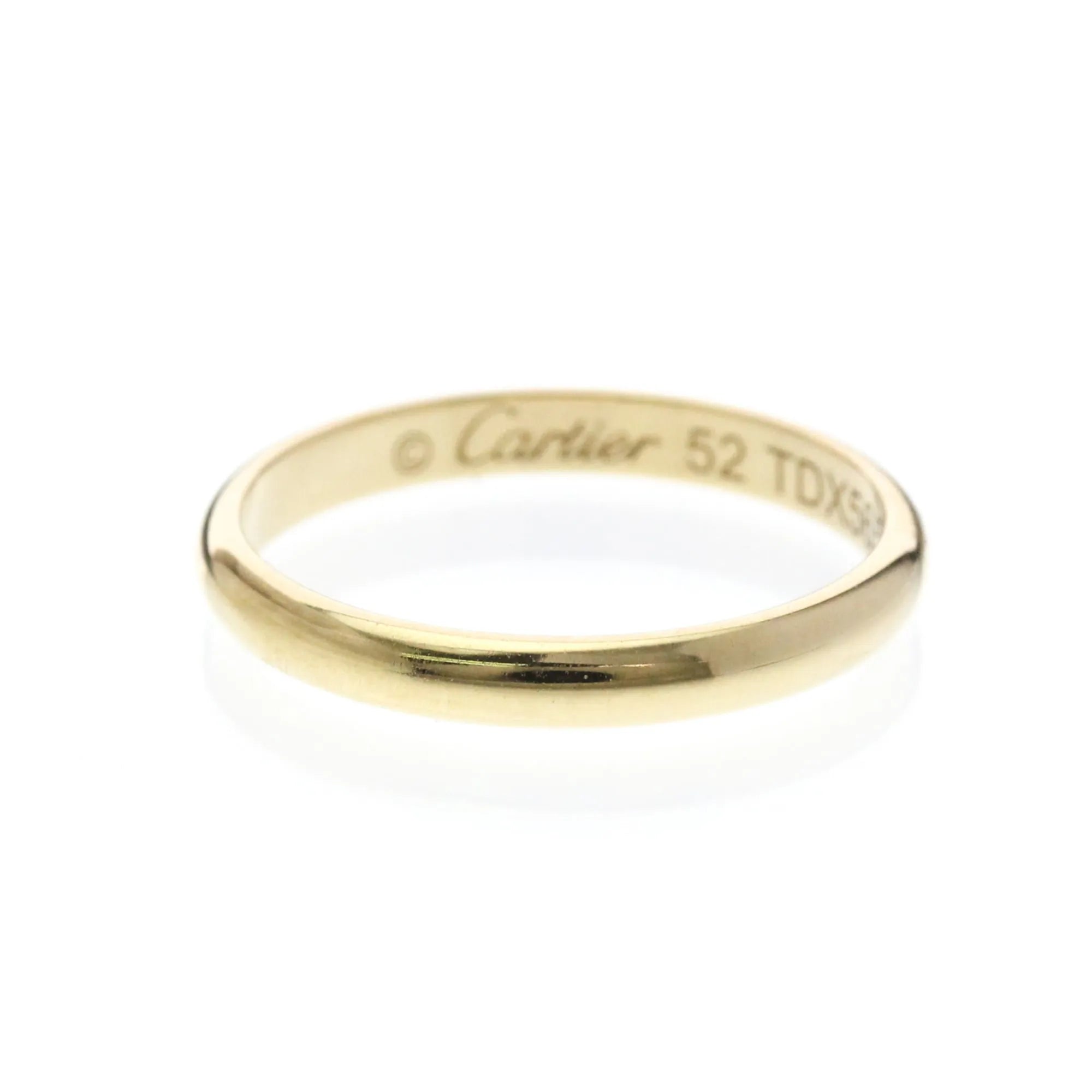 Cartier 1895 Wedding Band 18K Yellow Gold Gold Yellow_Gold Ring Jewelry (Pre-Owned)