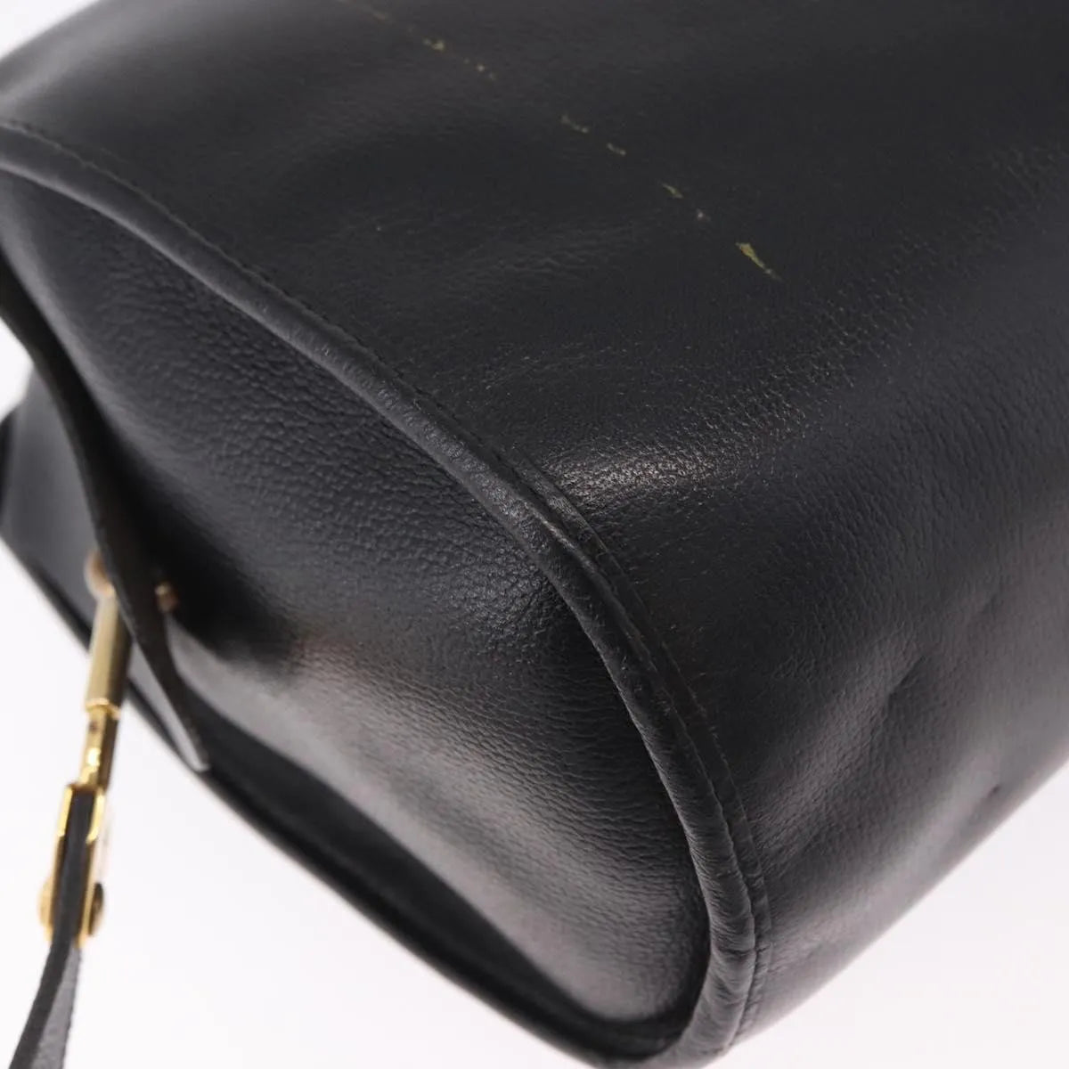 Christian Dior Vintage Leather Black Leather Shoulder Bag Bag (Pre-Owned)