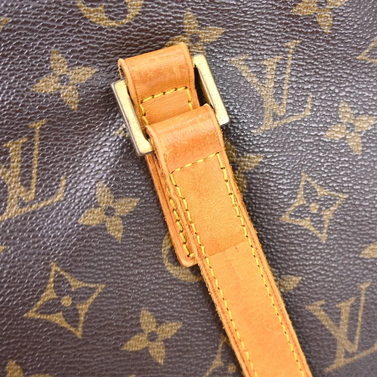 Louis Vuitton Cabas Mezzo Monogram Canvas Brown Canvas Shoulder Bag Bag (Pre-Owned)