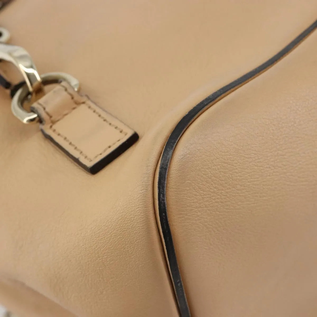 Chloe Faye Suede With Applique Beige Leather Backpack Bag (Pre-Owned)