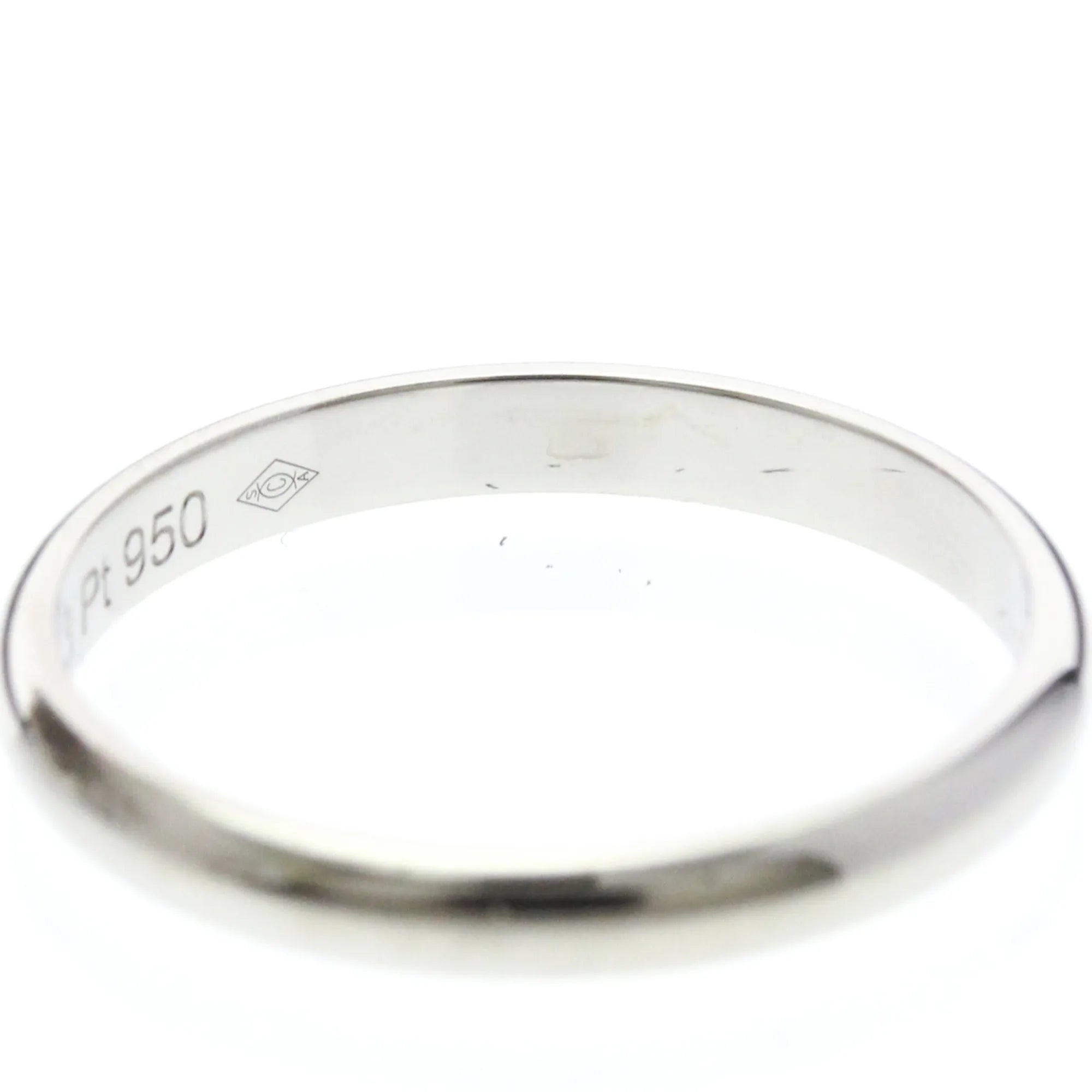 Cartier 1895 Wedding Band Platinum Silver Platinum Ring Jewelry (Pre-Owned)