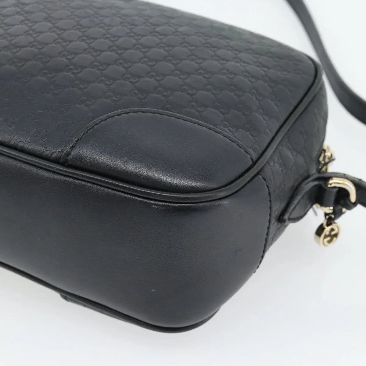 Gucci Bree Microguccissima Motif Gg Black Leather Shoulder Bag Bag (Pre-Owned)