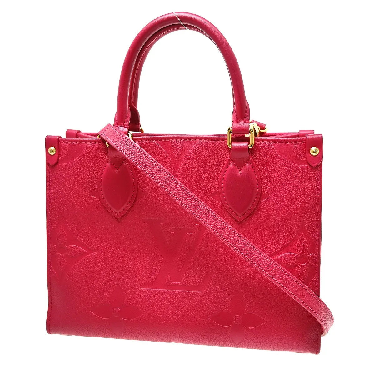 Louis Vuitton Onthego Monogram Empreinte Pink Leather Tote Bag Bag (Pre-Owned)