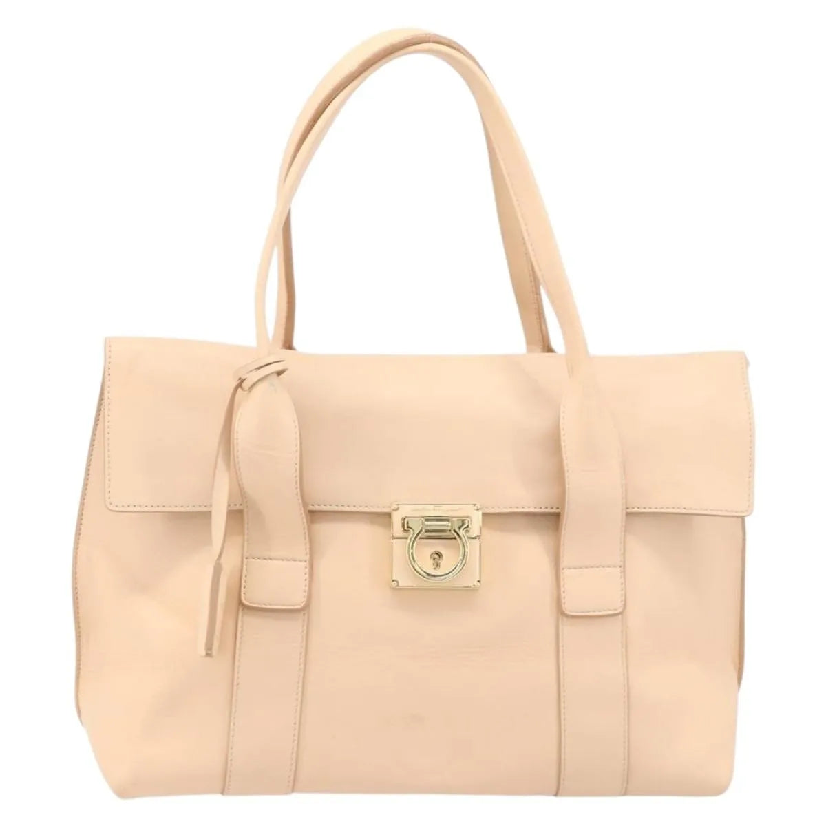 Salvatore Ferragamo Sookie Satchel Leather Pink Leather Handbag (Pre-Owned)
