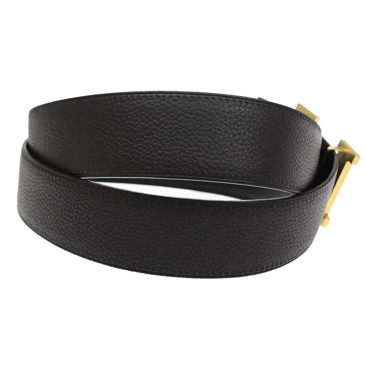 Hermes Constance Reversible Belt Leather Brown Leather Belts Accessory (Pre-Owned)
