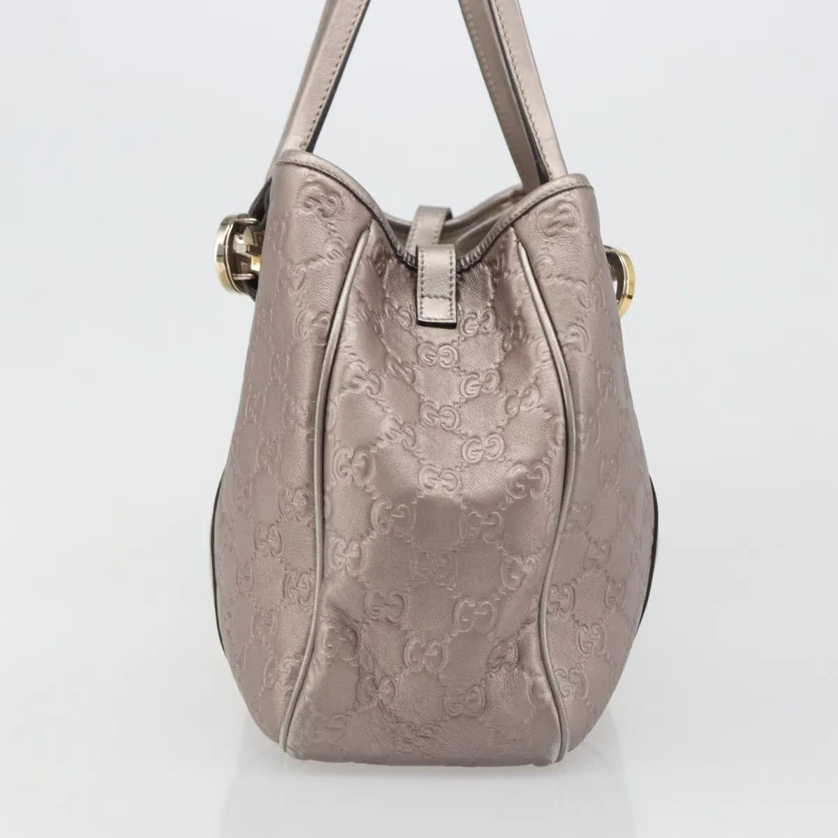 Gucci Twins Tote Guccissima Leather Pink Canvas Tote Bag Bag (Pre-Owned)