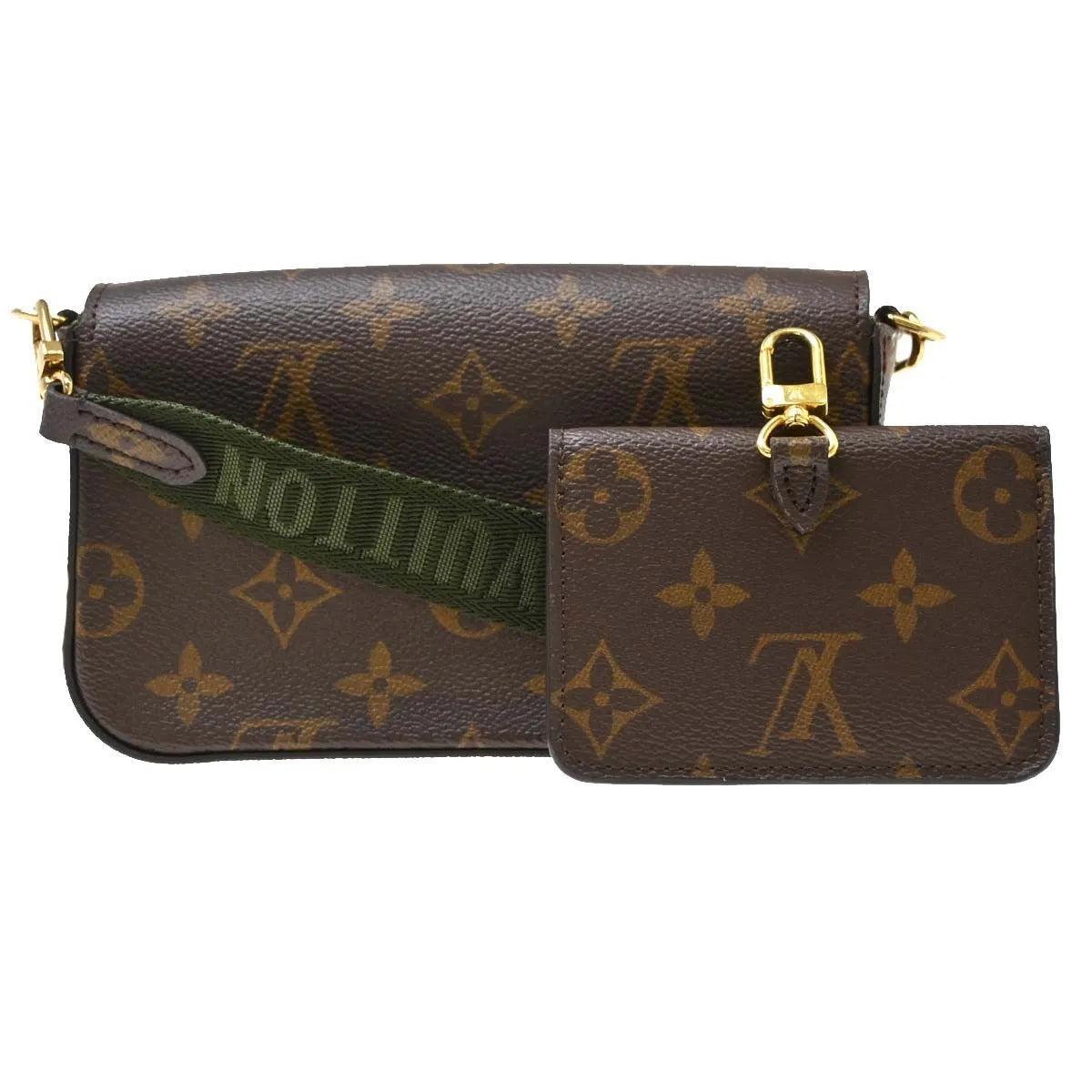 Louis Vuitton Felicie Strap & Go Monogram Canvas Brown Canvas Shoulder Bag Bag (Pre-Owned)