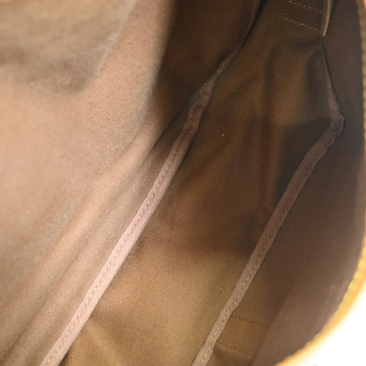Louis Vuitton Saumur Handbag Monogram Canvas Brown Canvas Shoulder Bag Bag (Pre-Owned)