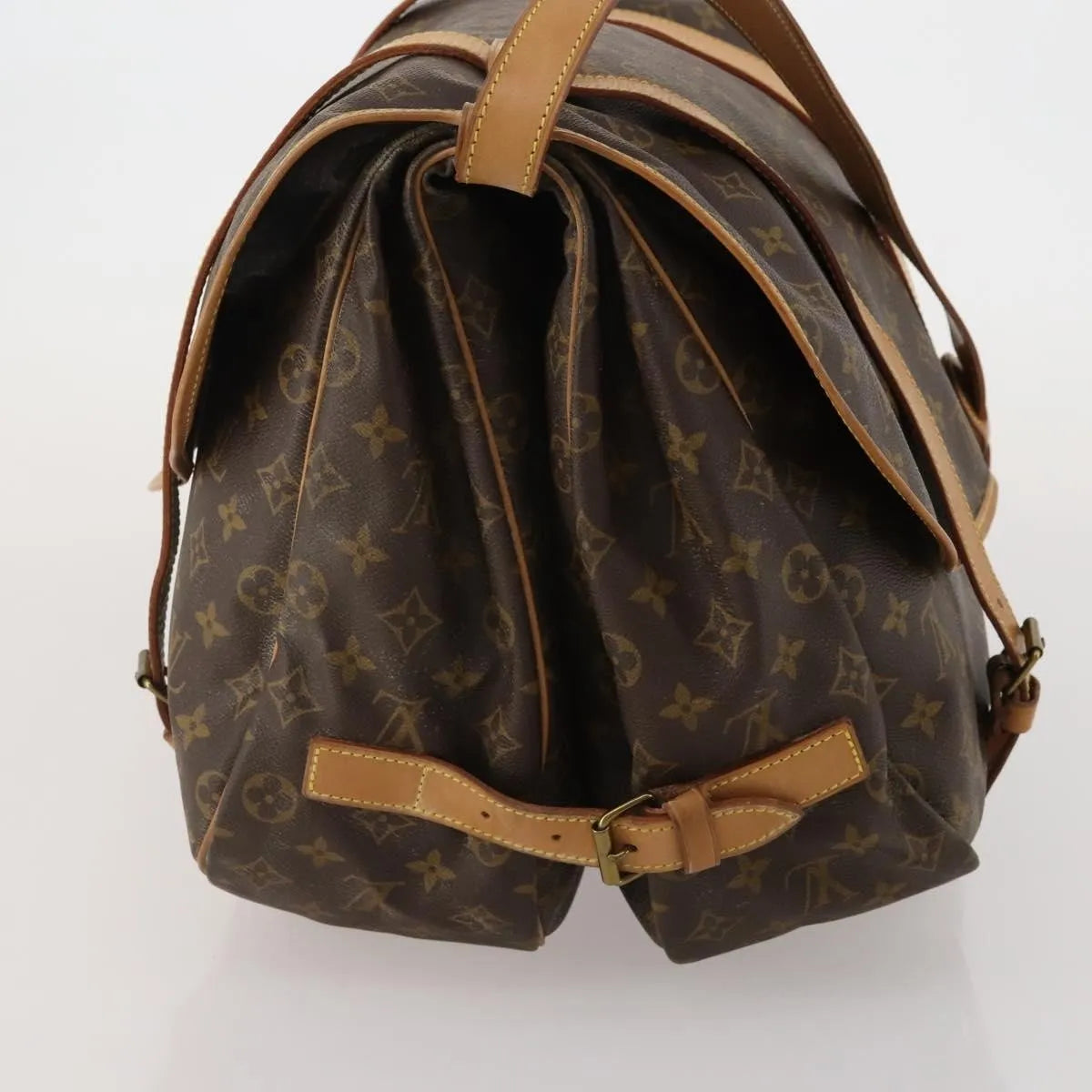 Louis Vuitton Saumur Monogram Canvas Brown Canvas Shoulder Bag Bag (Pre-Owned)