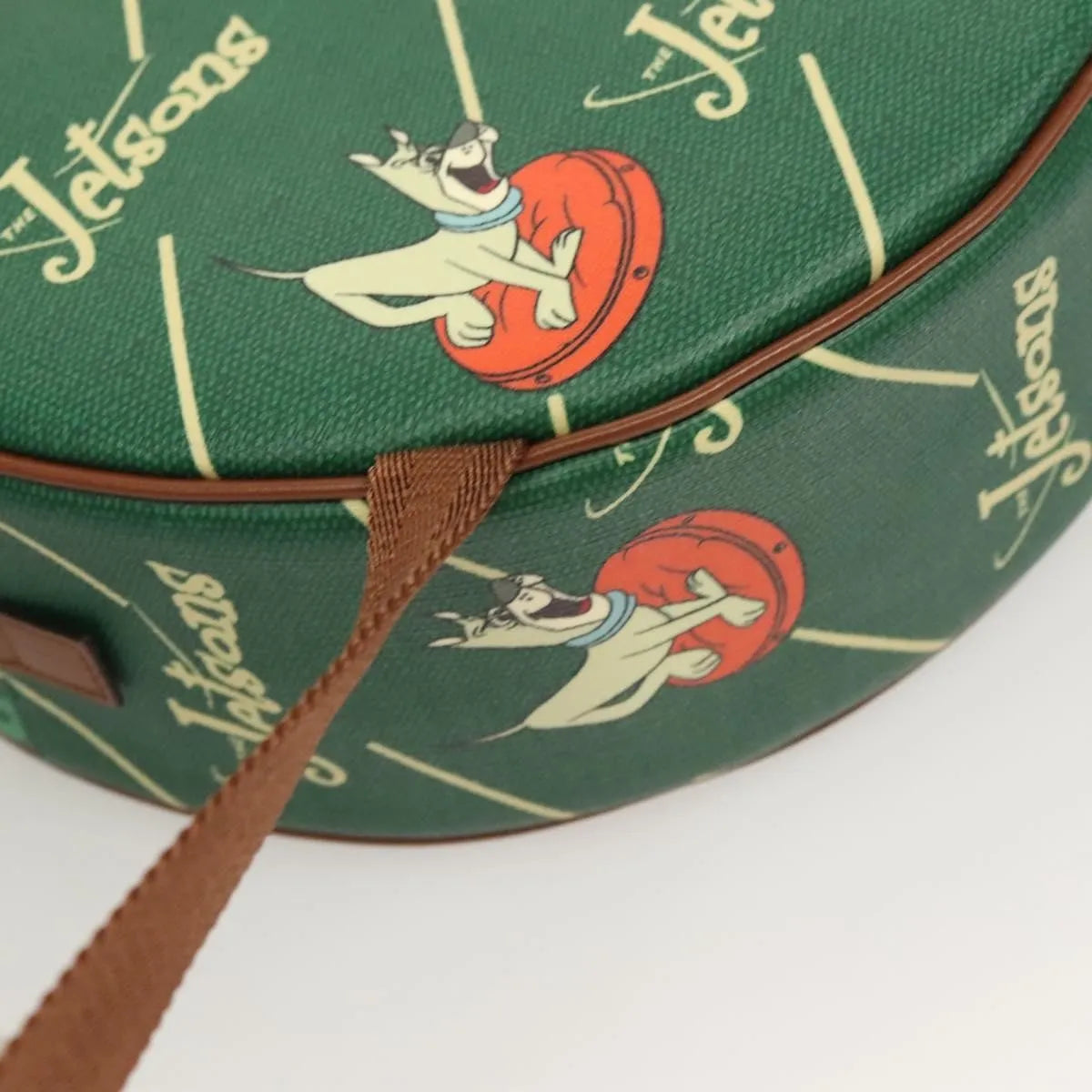 Gucci The Jetsons Web Sherry Line Roun Jetsons Web Sherry Line Pvc Green Pvc Backpack Bag (Pre-Owned)