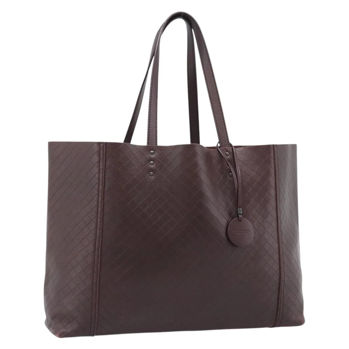 Bottega Veneta Intrecciomirage Tote Leather Brown Leather Tote Bag Bag (Pre-Owned)