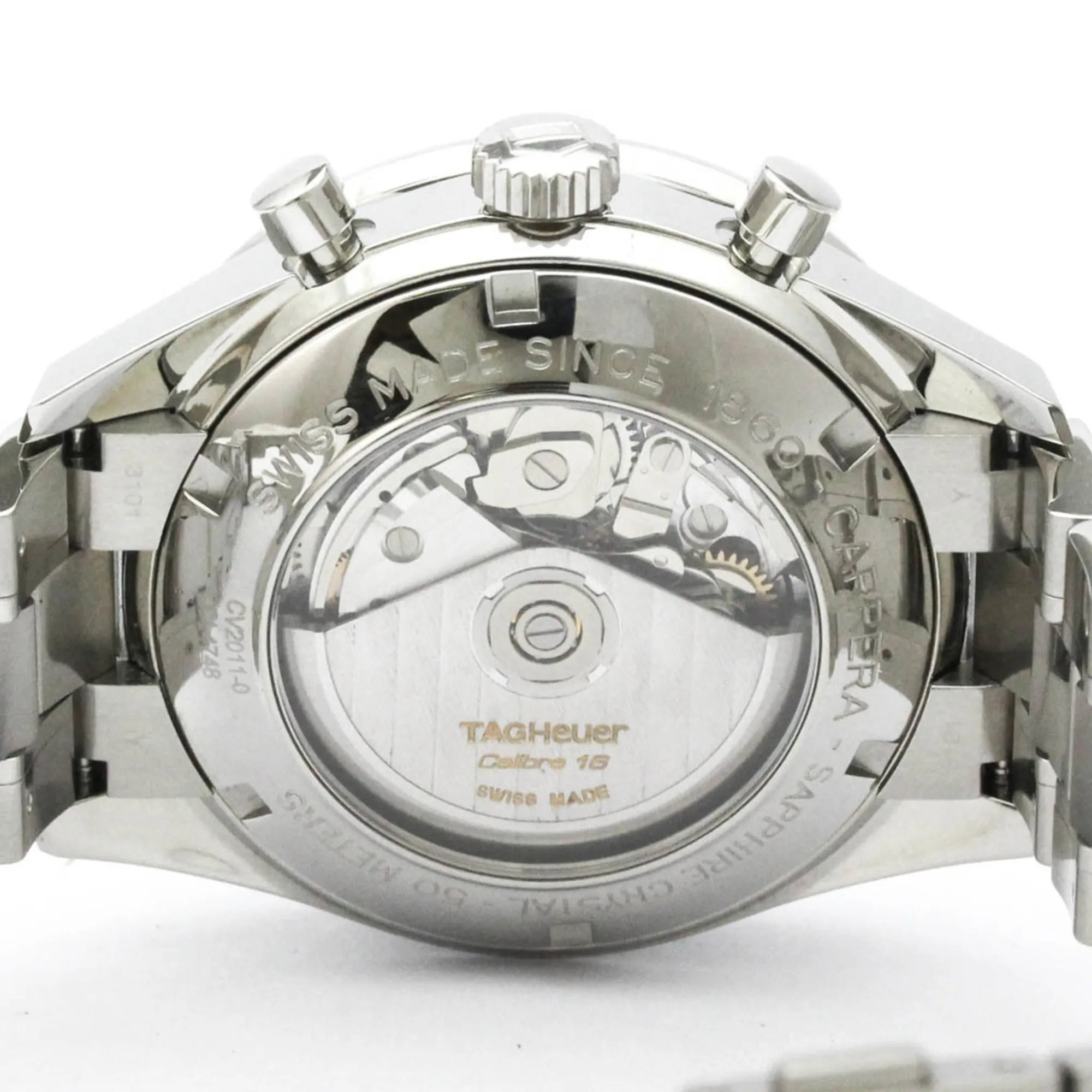 Tag Heuer Carrera Calibre 16 Chronograph Automatic Stainless Steel Watch (Pre-Owned)