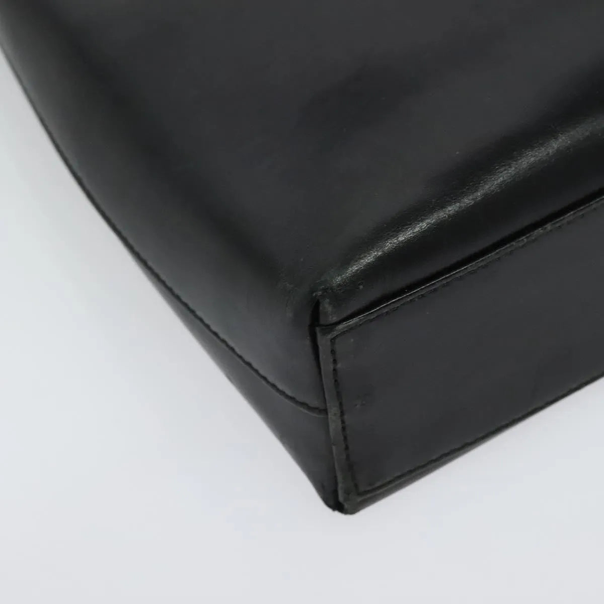 Salvatore Ferragamo Gancio Flap Hobo Leather Black Leather Shoulder Bag Bag (Pre-Owned)