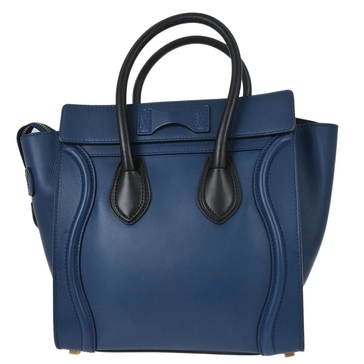 Celine Luggage Smooth Leather Blue Leather Handbag (Pre-Owned)