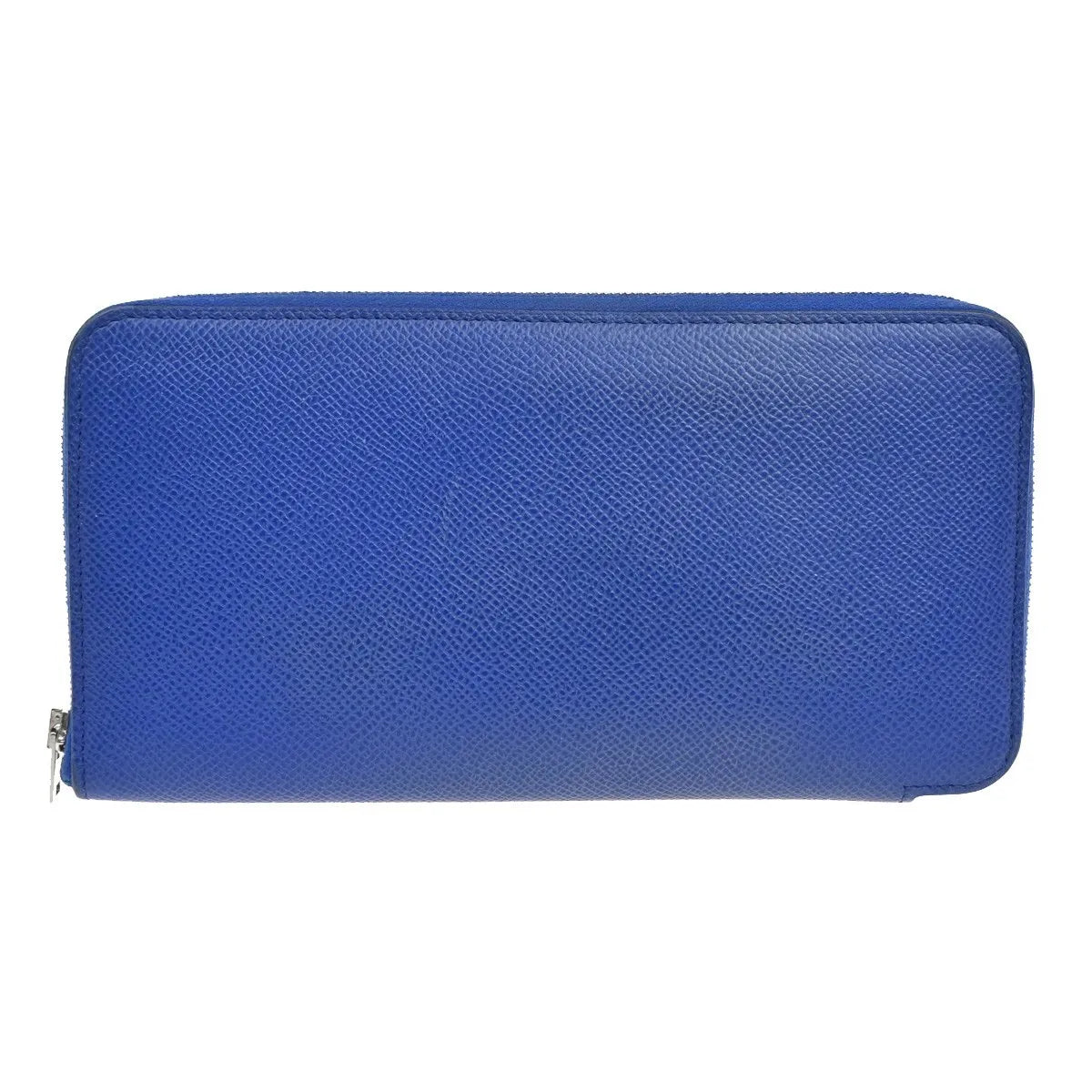 Hermes Azap Zip Around Silk'in Epsom Blue Leather Wallets Accessory (Pre-Owned)