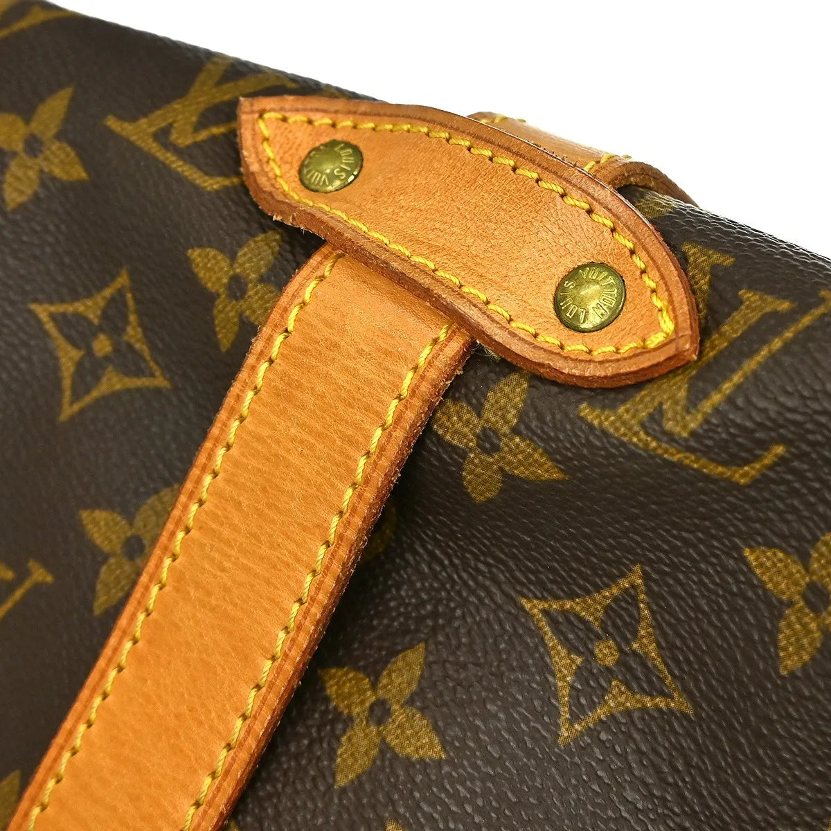 Louis Vuitton Saumur Monogram Canvas Brown Canvas Shoulder Bag Bag (Pre-Owned)