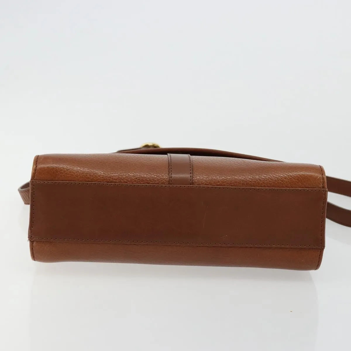 Burberry Vintage Flap Leather Beige Leather Shoulder Bag Bag (Pre-Owned)