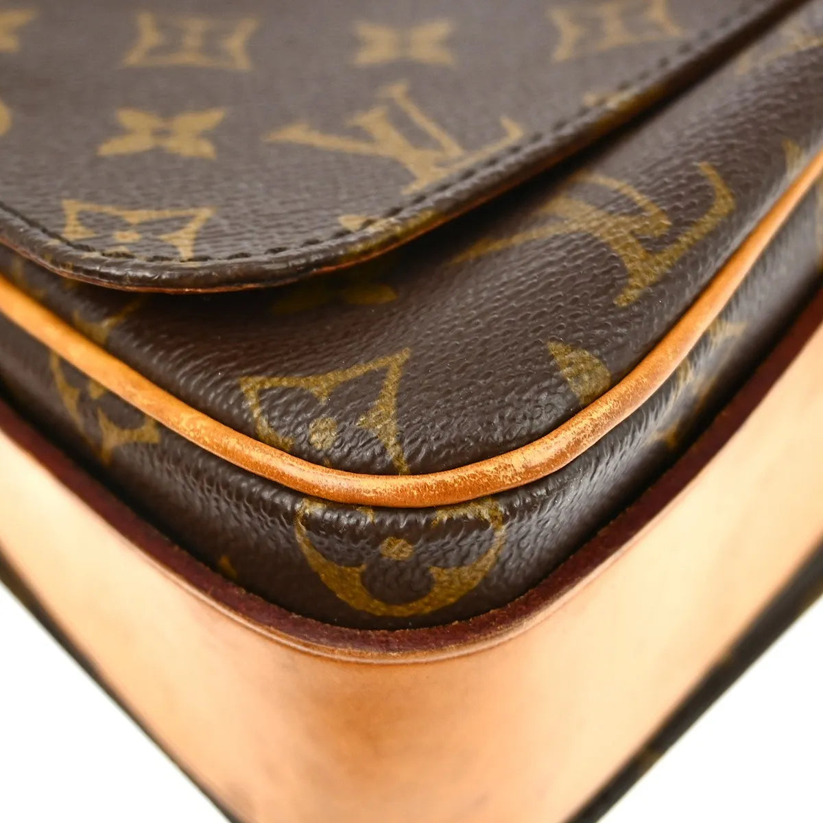 Louis Vuitton Cartouchiere Monogram Canvas Brown Canvas Shoulder Bag Bag (Pre-Owned)