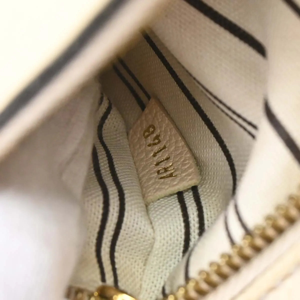 Louis Vuitton Braided Handle Pochette Metis Monogram Empreinte Leather Beige Leather Handbag (Pre-Owned)