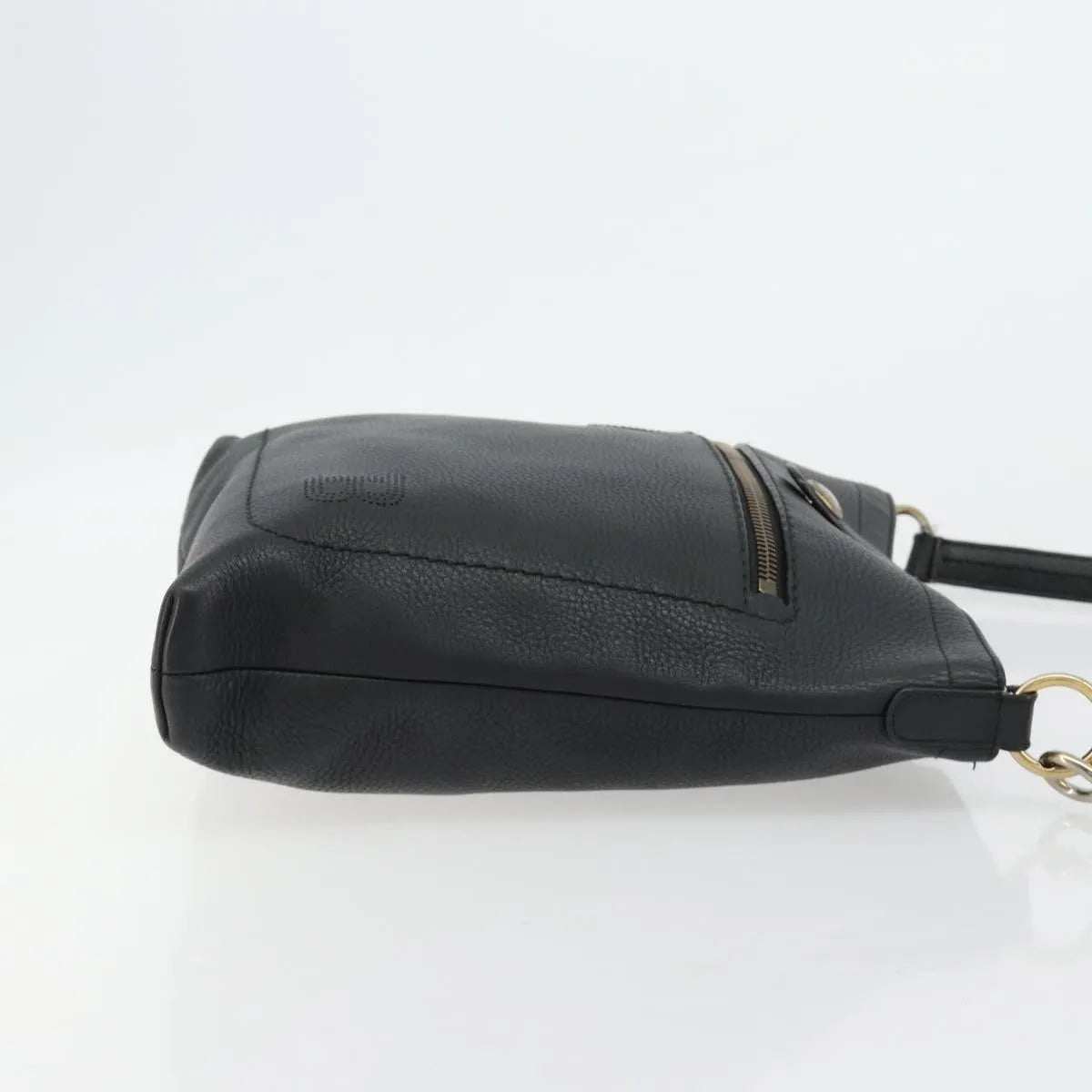 Bally Vintage Leather Black Leather Shoulder Bag Bag (Pre-Owned)