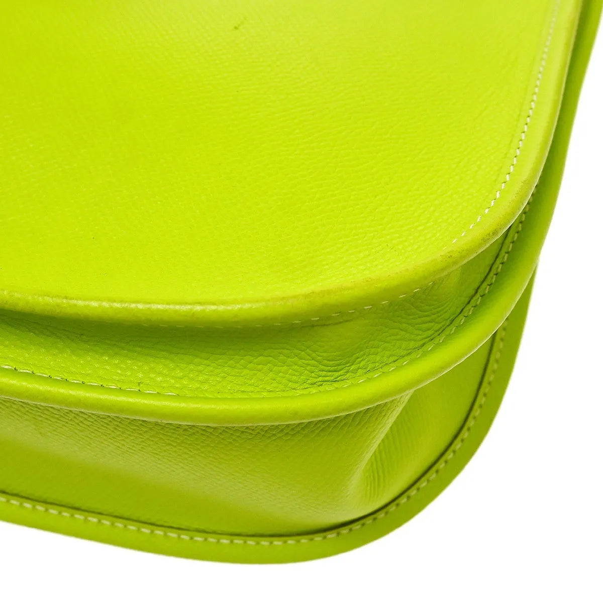 Hermes Evelyne Bag Gen Iii Clemence Green Leather Shoulder Bag Bag (Pre-Owned)