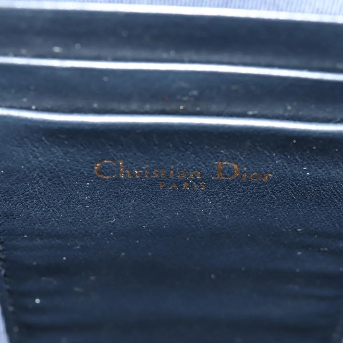 Christian Dior 30 Montaigne Phone Holder On Chain Oblique Canvas Navy Canvas Clutche & Pouche Bag (Pre-Owned)