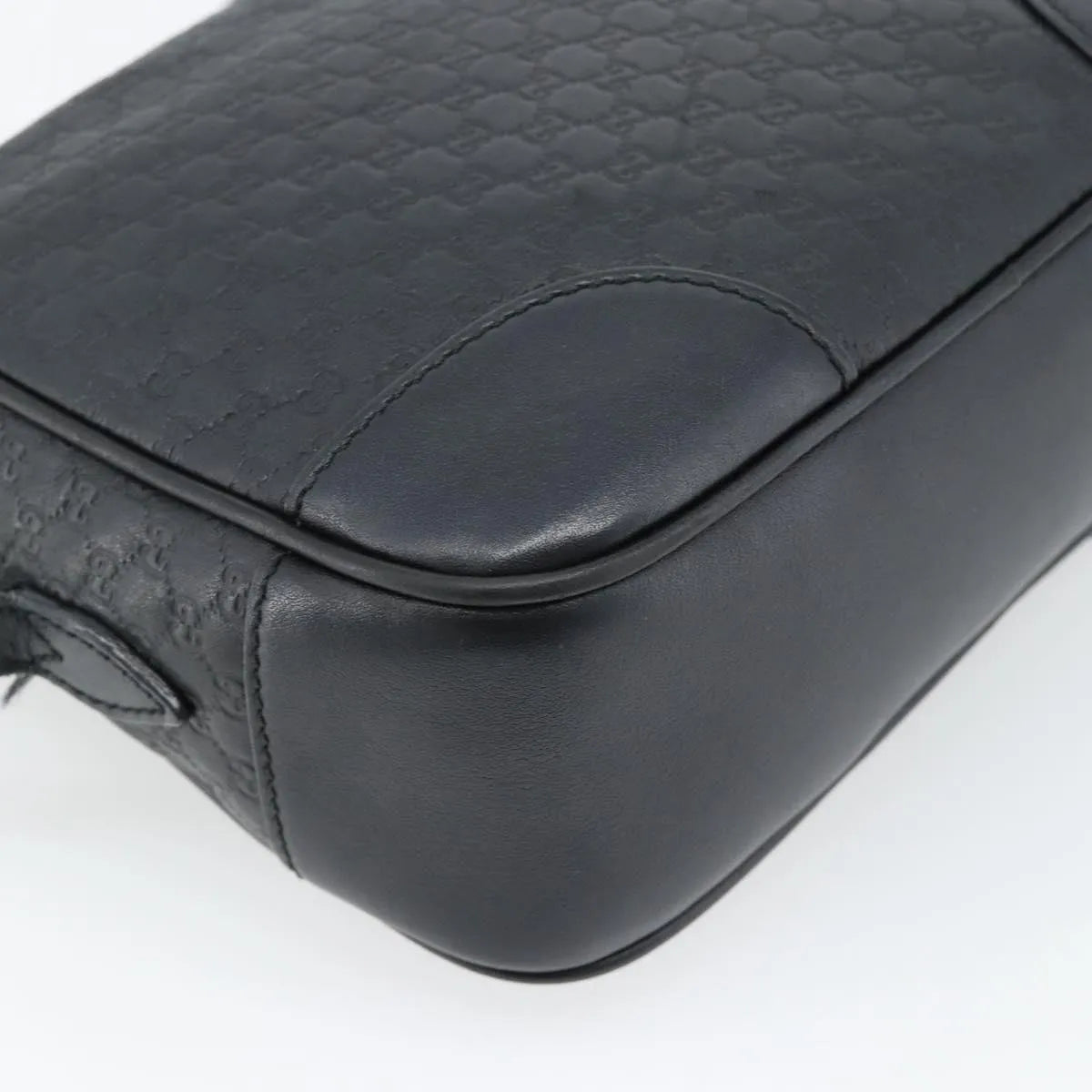 Gucci Bree Microguccissima Motif Gg Black Leather Shoulder Bag Bag (Pre-Owned)