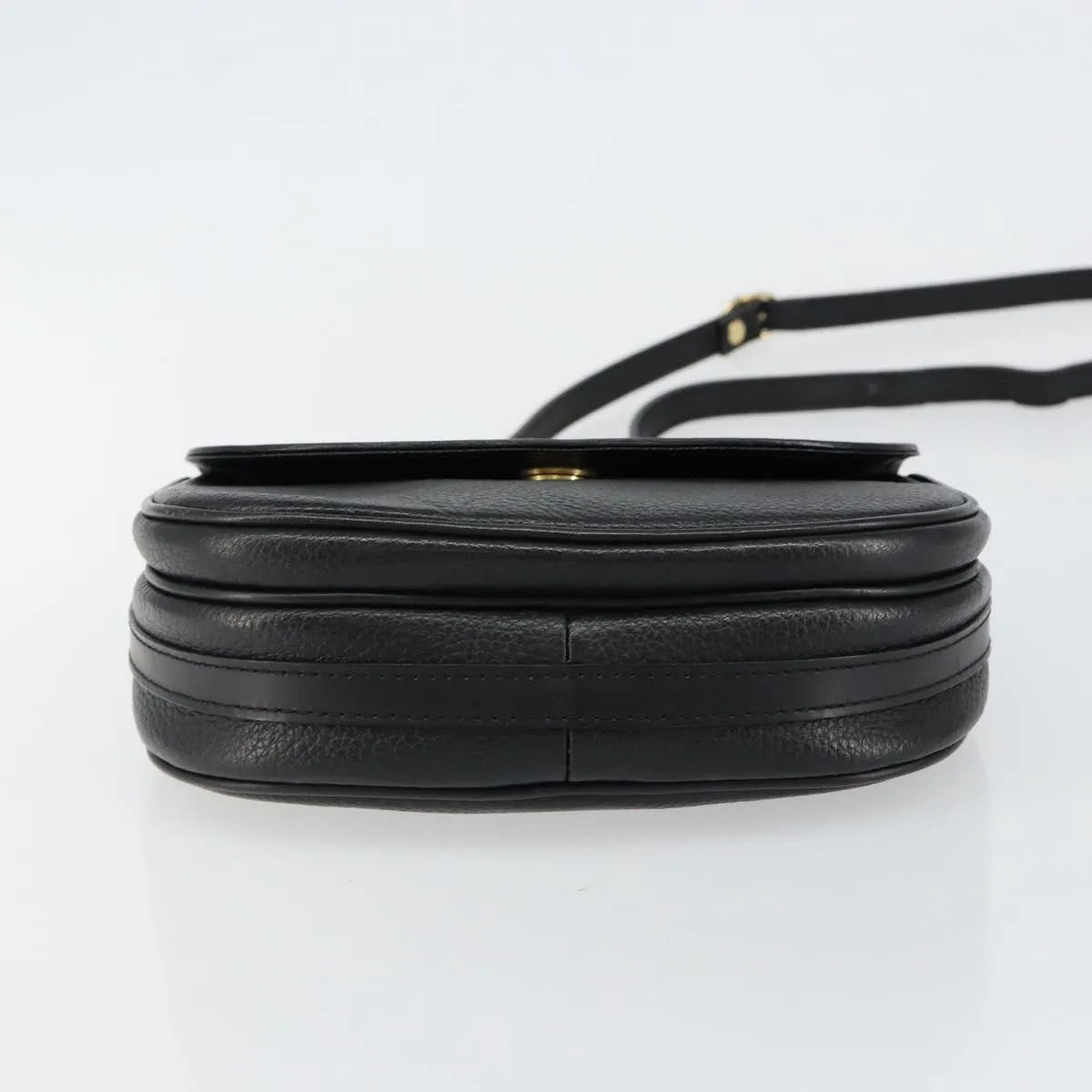 Burberry Flap Shoulder Leather Black Leather Shoulder Bag Bag (Pre-Owned)