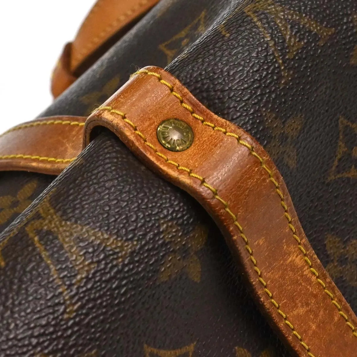 Louis Vuitton Saumur Monogram Canvas Brown Canvas Shoulder Bag Bag (Pre-Owned)