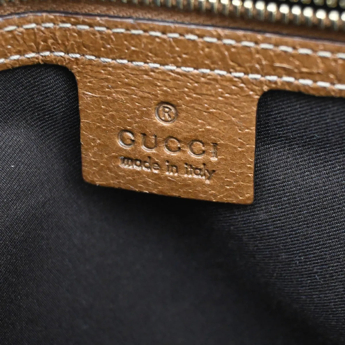 Gucci Vintage Boston Bag Monogram Canvas Brown Canvas Handbag (Pre-Owned)