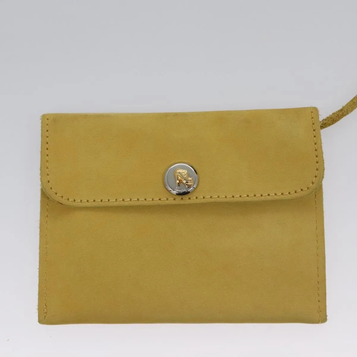 Salvatore Ferragamo Vintage Suede Yellow Suede Shoulder Bag Bag (Pre-Owned)