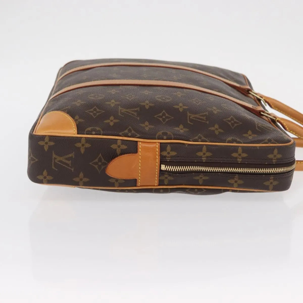 Louis Vuitton Porte Documents Voyage Monogram Canvas Brown Canvas Briefcase Bag (Pre-Owned)
