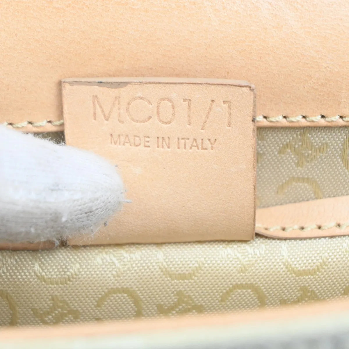 Celine C Macadam Shoulder Suede Beige Suede Clutche & Pouche Bag (Pre-Owned)