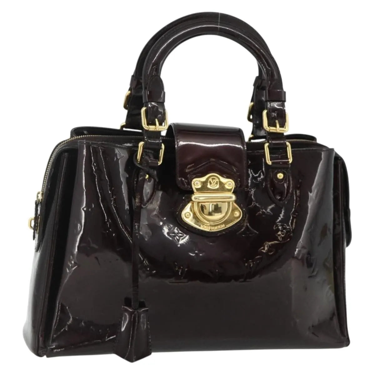 Louis Vuitton Melrose Avenue Monogram Vernis Burgundy Patent_Leather Handbag (Pre-Owned)