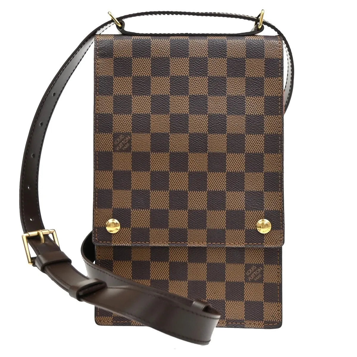 Louis Vuitton Portobello Messenger Damier Brown Canvas Shoulder Bag Bag (Pre-Owned)