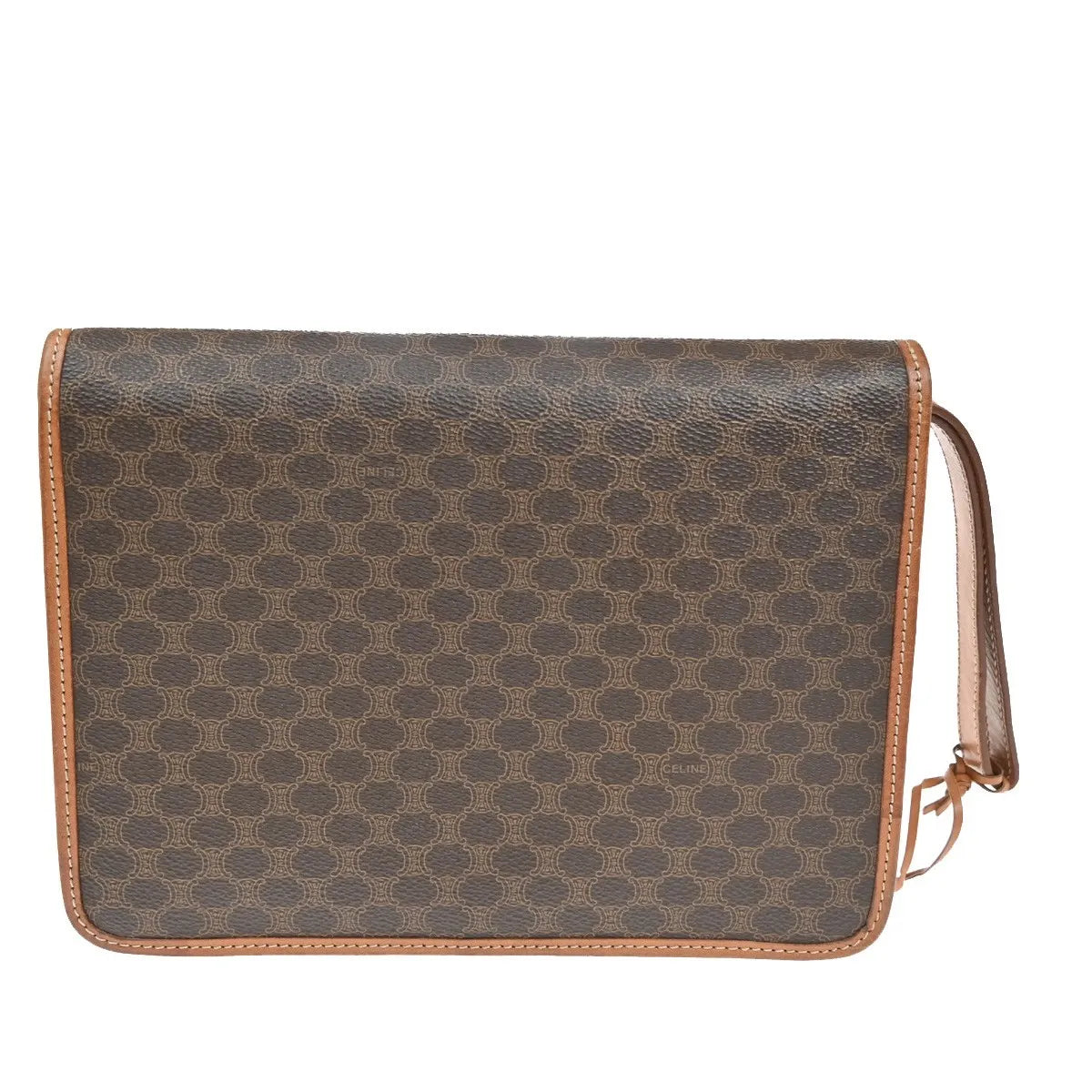 Celine Macadam Pochette Canvas And Leather Brown Canvas Clutche & Pouche Bag (Pre-Owned)