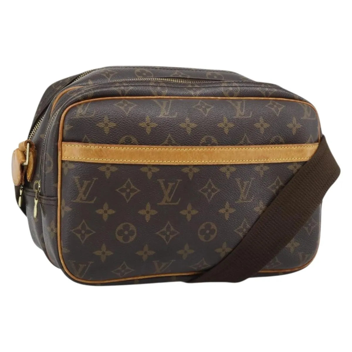 Louis Vuitton Reporter Monogram Brown Canvas Shoulder Bag Bag (Pre-Owned)