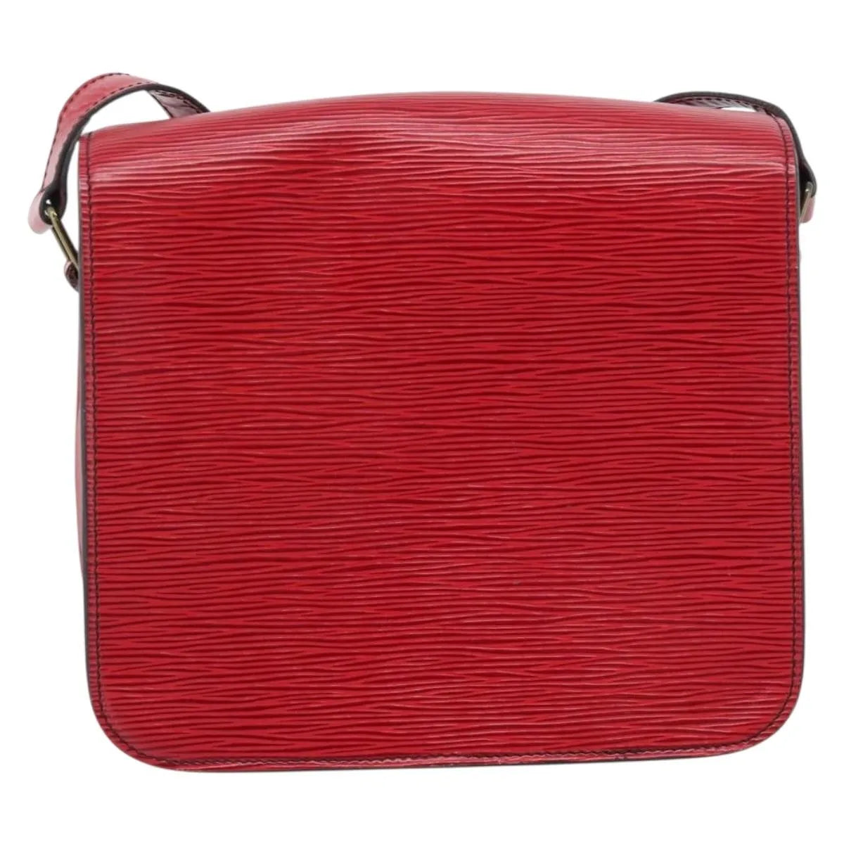 Louis Vuitton Cartouchiere Handbag Epi Leather Red Leather Shoulder Bag Bag (Pre-Owned)