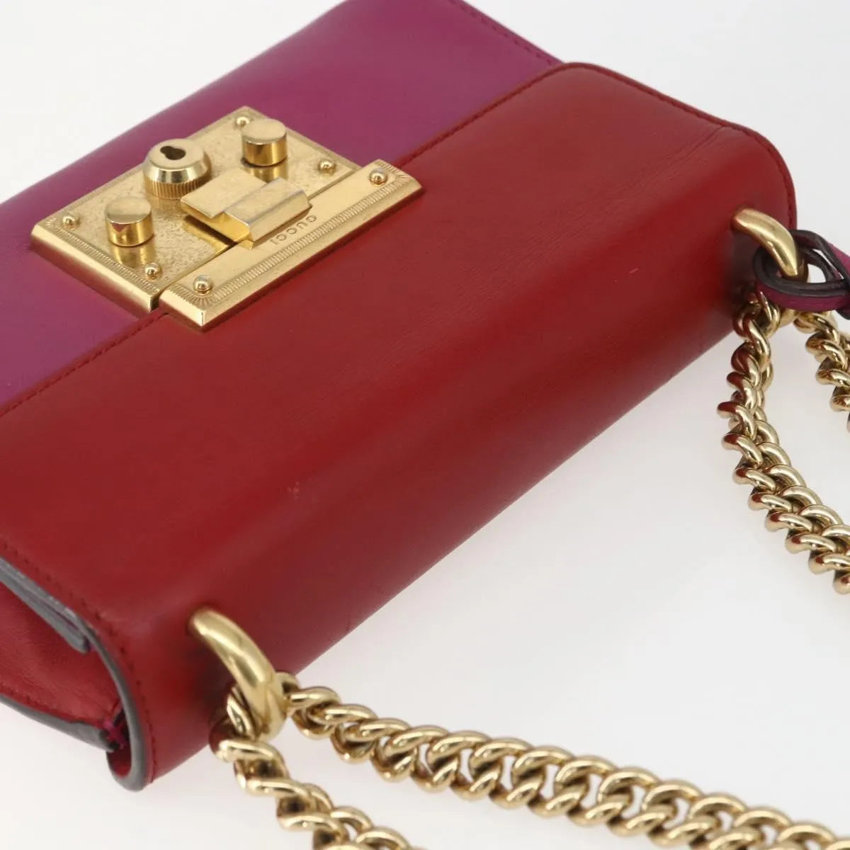 Gucci Padlock Shoulder Bag Nm Gg Coated Canvas And Leather Multicolour Leather Shoulder Bag Bag (Pre-Owned)