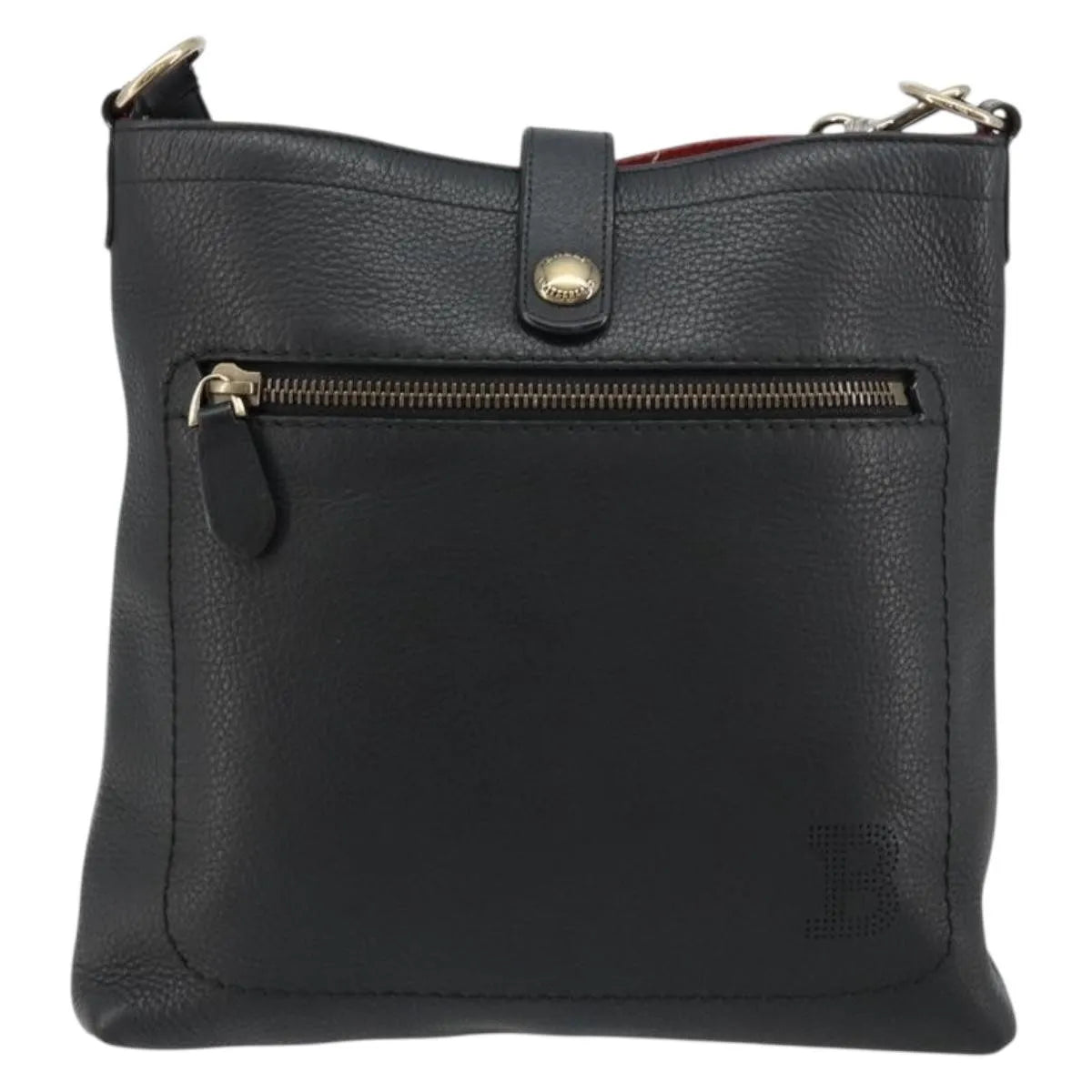 Bally Vintage Leather Black Leather Shoulder Bag Bag (Pre-Owned)