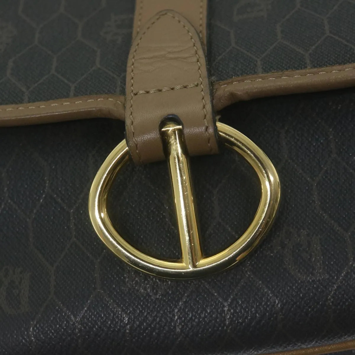 Christian Dior Vintage Cd Flap Canvas Black Canvas Shoulder Bag Bag (Pre-Owned)