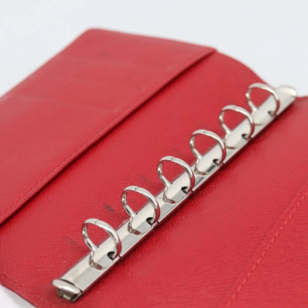 Louis Vuitton Agenda Cover Damier Red Leather Clutche & Pouche Bag (Pre-Owned)