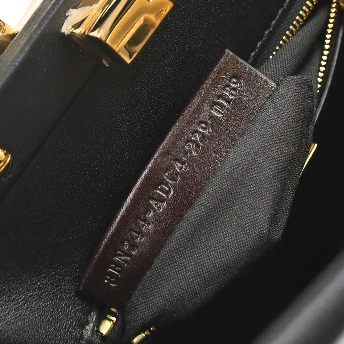 Fendi Peekaboo Zucca Shearling Brown Fur Handbag (Pre-Owned)