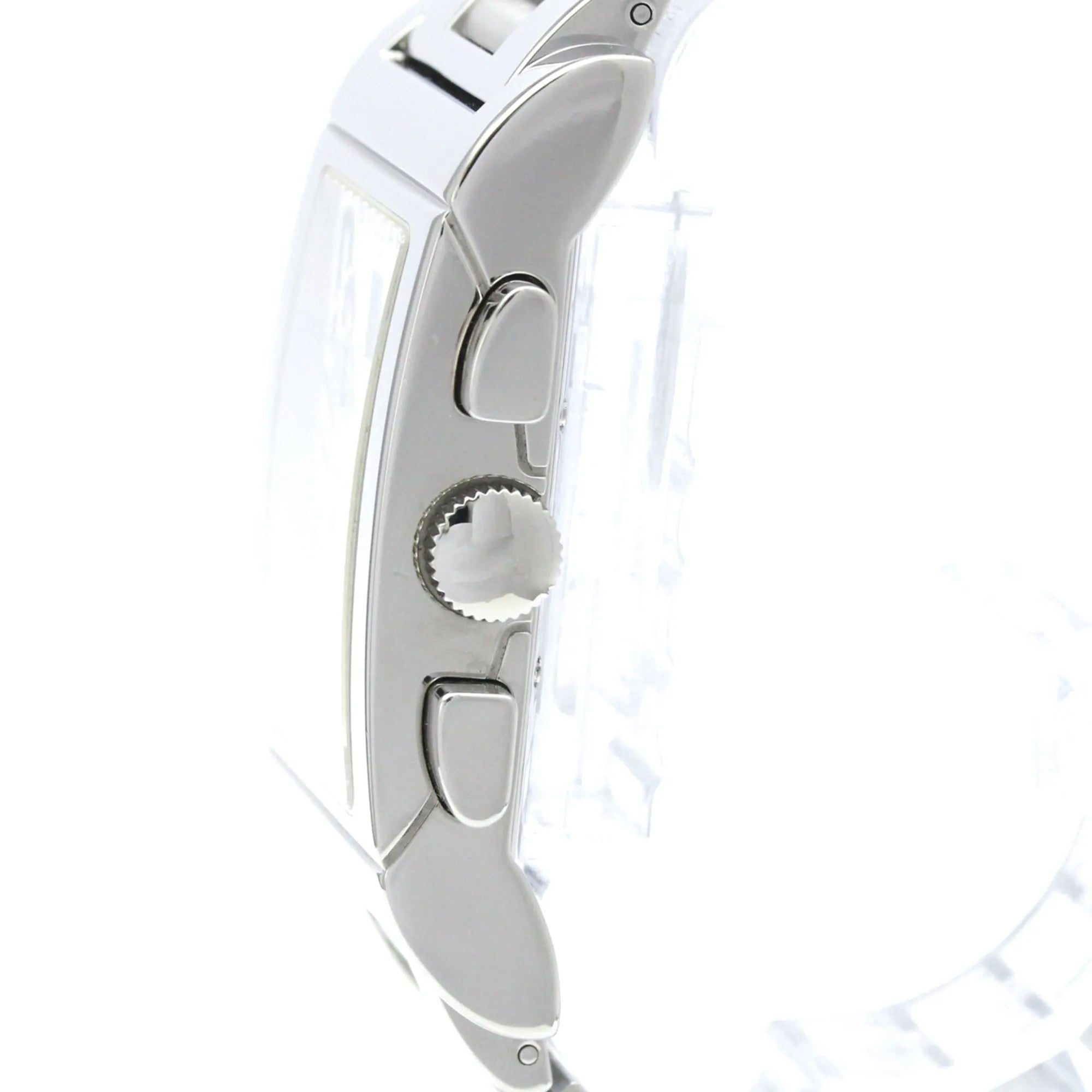 Bvlgari Bvlgari Rettangolo Chronograph Quartz Stainless Steel Watch (Pre-Owned)