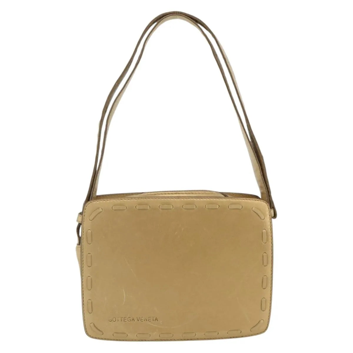 Bottega Veneta Vintage Leather Gold Leather Shoulder Bag Bag (Pre-Owned)
