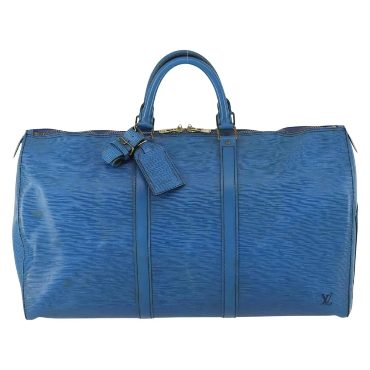 Louis Vuitton Keepall Epi Leather Blue Leather Travel Bag Bag (Pre-Owned)